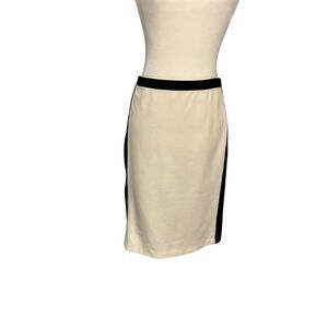 Talbots ivory and black pencil skirt